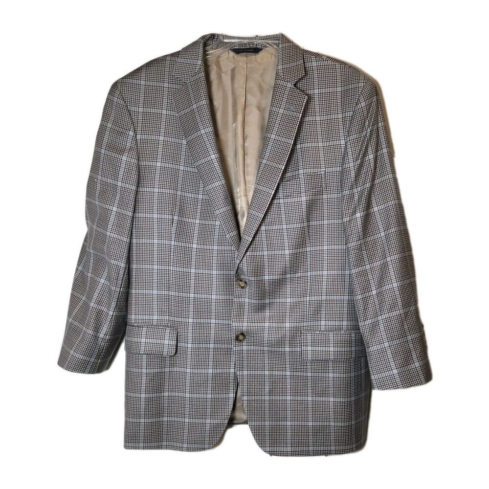 Brooks Brothers Regent Fit Plaid Italian Wool Blazer Sport Coat 42S Reda1865